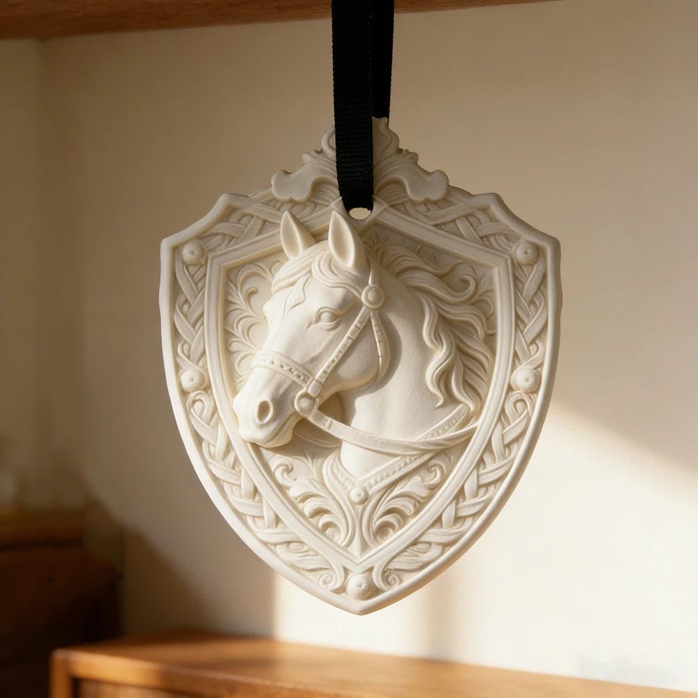 3D Printing Epoxy Resin - Cetakan Silikon Relief Kepala Kuda Vintage
