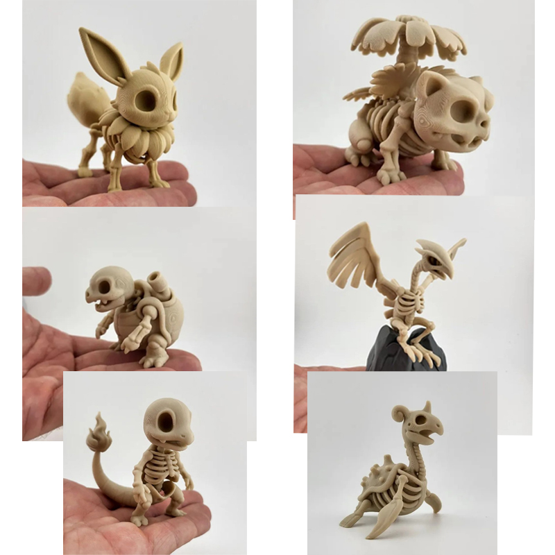 3D Printing Yourself - Model Tulang Fosil Pokémon Eevee Charmander