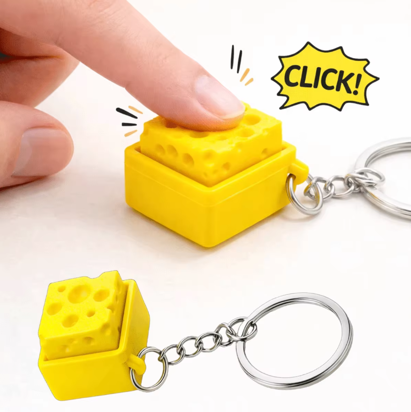 3D Printing Plastic - Gantungan Kunci Mini Keyboard Keju 3D