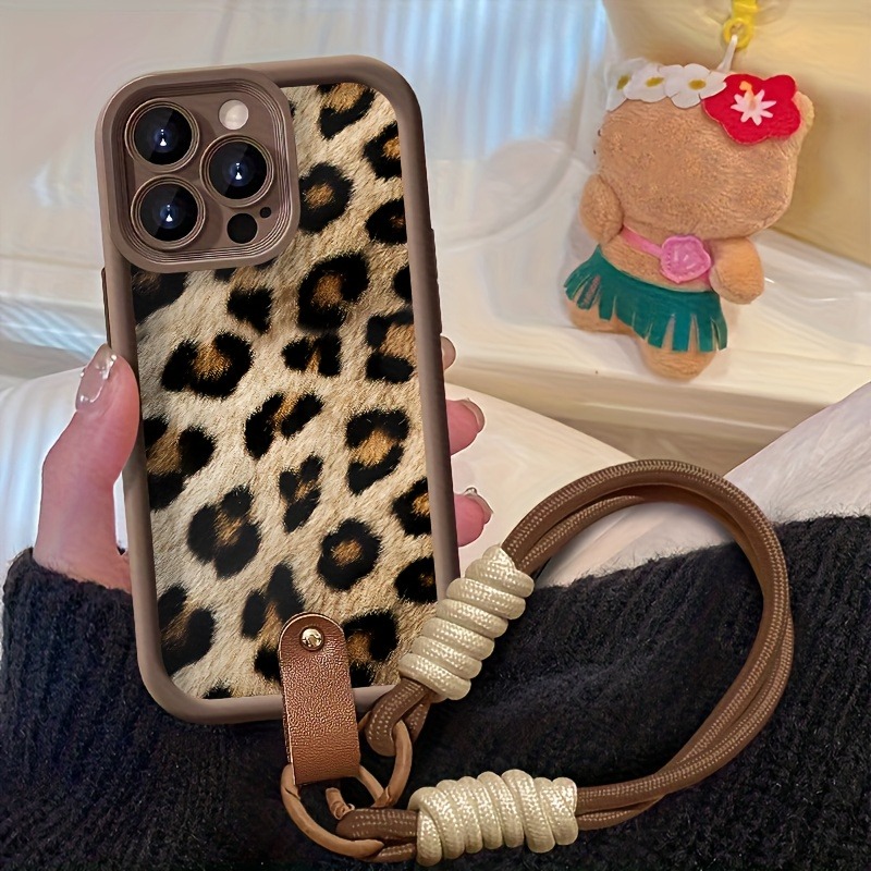 3D Printing Iphone - Casing Ponsel Tali Lanyard Motif Leopard