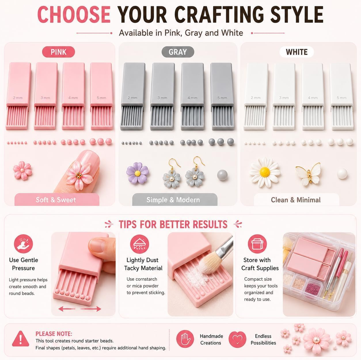 4PCS Alat Pembuat Bola Gel Tan - 3D Printing Nails ulasan dan harga