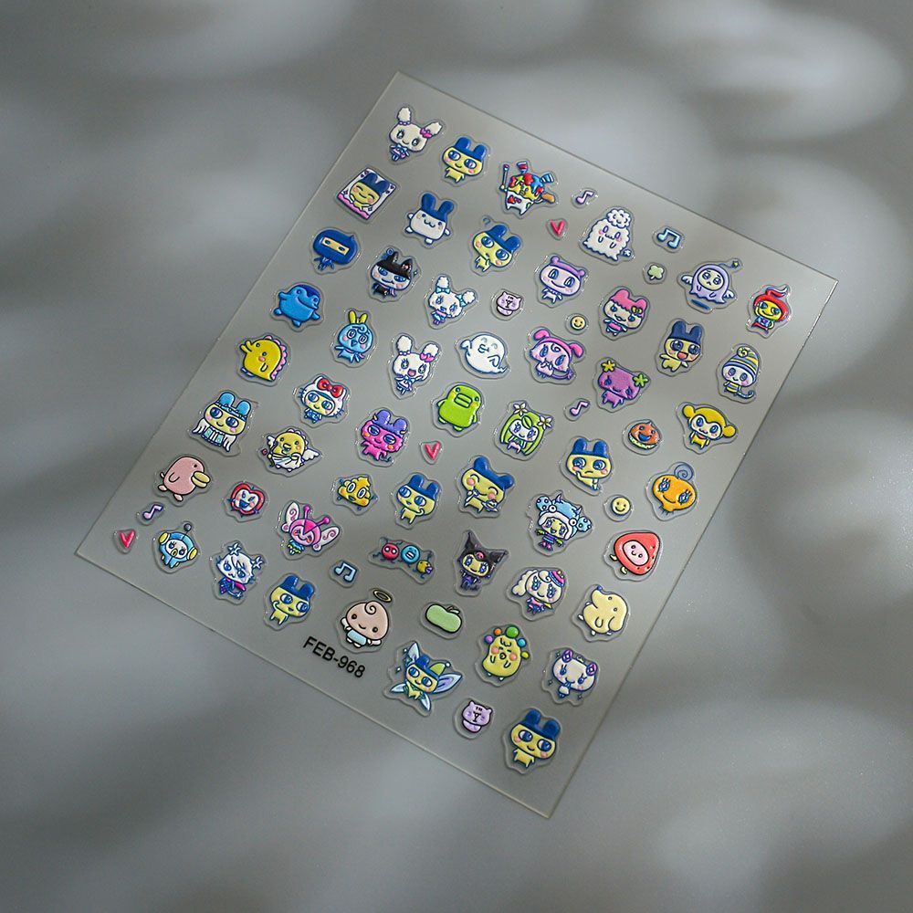 Stiker Seni Kuku 3D Motif Kart - 3D Printing Nails ulasan dan harga
