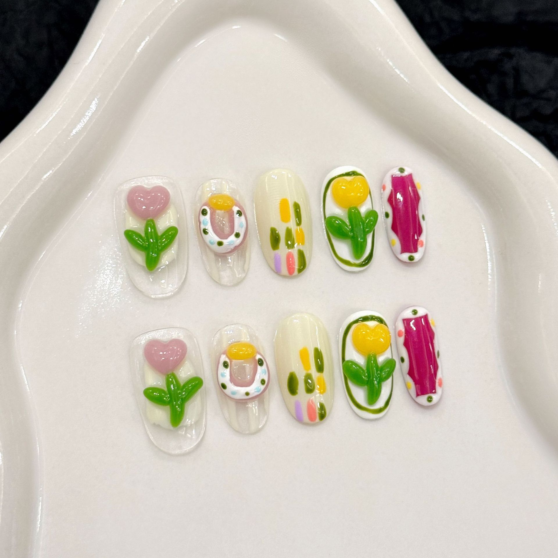 10 Buah Kuku Tekan Buatan Tang - 3D Printing Nails ulasan dan harga