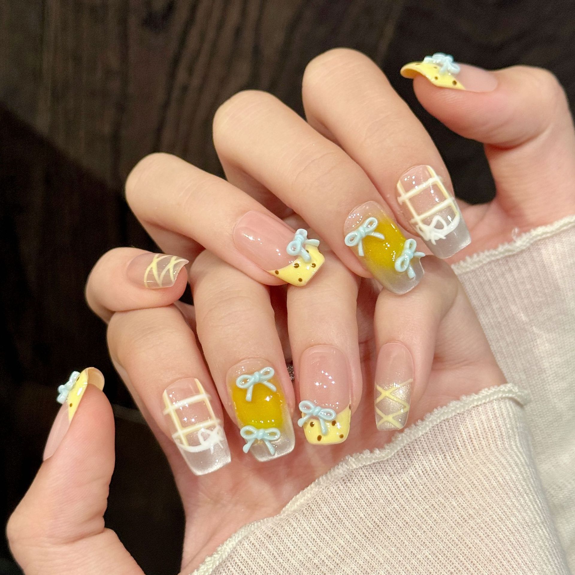 10pcs Kuku Palsu Buatan Tangan - 3D Printing Nails ulasan dan harga
