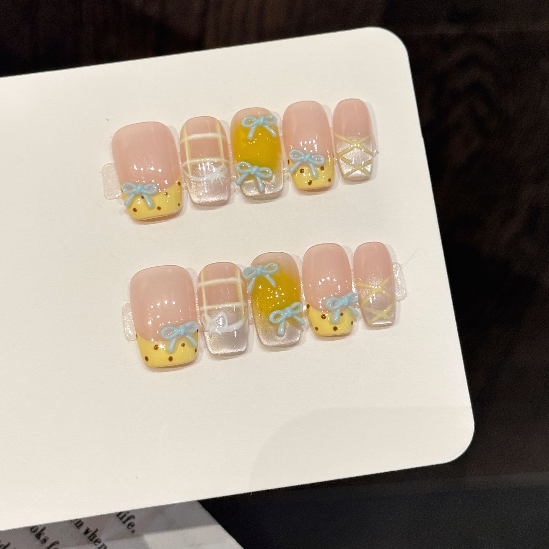 10pcs Kuku Palsu Buatan Tangan - 3D Printing Nails ulasan dan harga
