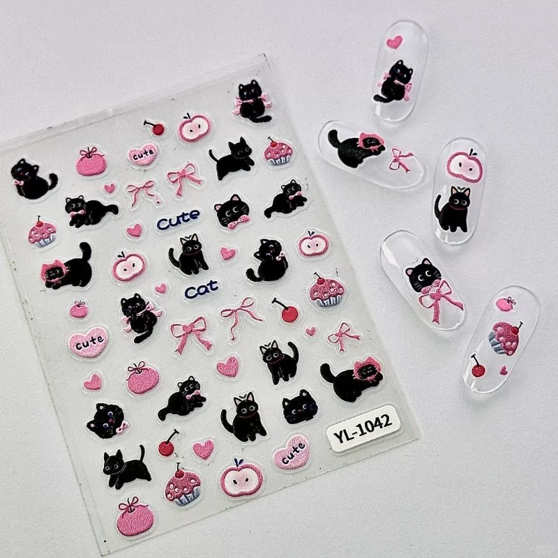 Stiker Relief 3D Kucing Hitam  - 3D Printing Epoxy Resin ulasan dan harga