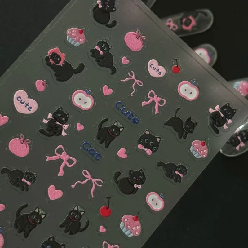 Stiker Relief 3D Kucing Hitam  - 3D Printing Epoxy Resin ulasan dan harga